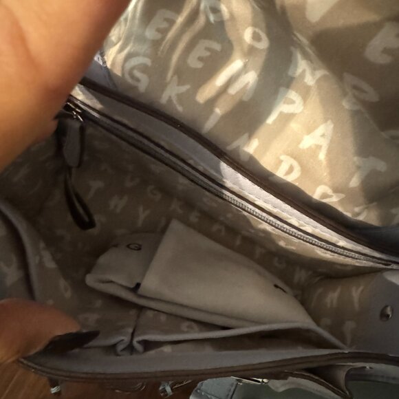 Aimee Kestenberg Genuine Leather Crossbody Light Blue Silver Accents - Picture 7 of 7